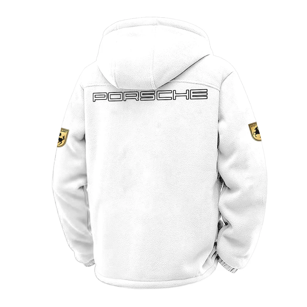 High-Speed Roadster Winter Fleece Jacket, Heavyweight Plush Fleece HVN1451PO - White - Image 3