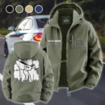 Grand Touring Car Fleece Windbreaker Jacket, Soft-Shell Active Fleece HVN1451RR - Green