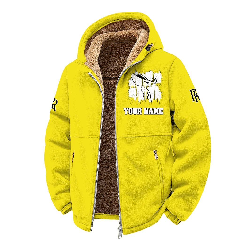 Grand Touring Car Winter Fleece Jacket, Luxe Microfleece Pullover HVN1451RR - Yellow - Image 2