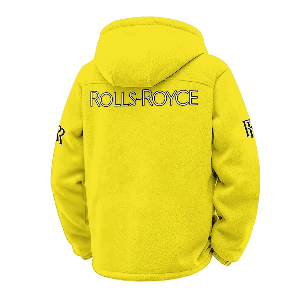 Grand Touring Car Winter Fleece Jacket, Luxe Microfleece Pullover HVN1451RR - Yellow - Image 3