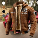 Utility Vehicle Fleece-Lined Hooded Jacket, Thermal Core Fleece Jacket HVN1451RT - brown