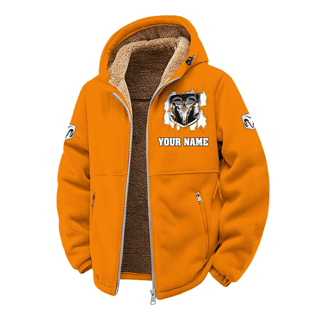 Utility Vehicle Winter Fleece Jacket, Anti-Pill Thermal Fleece HVN1451RT - Orange - Image 2