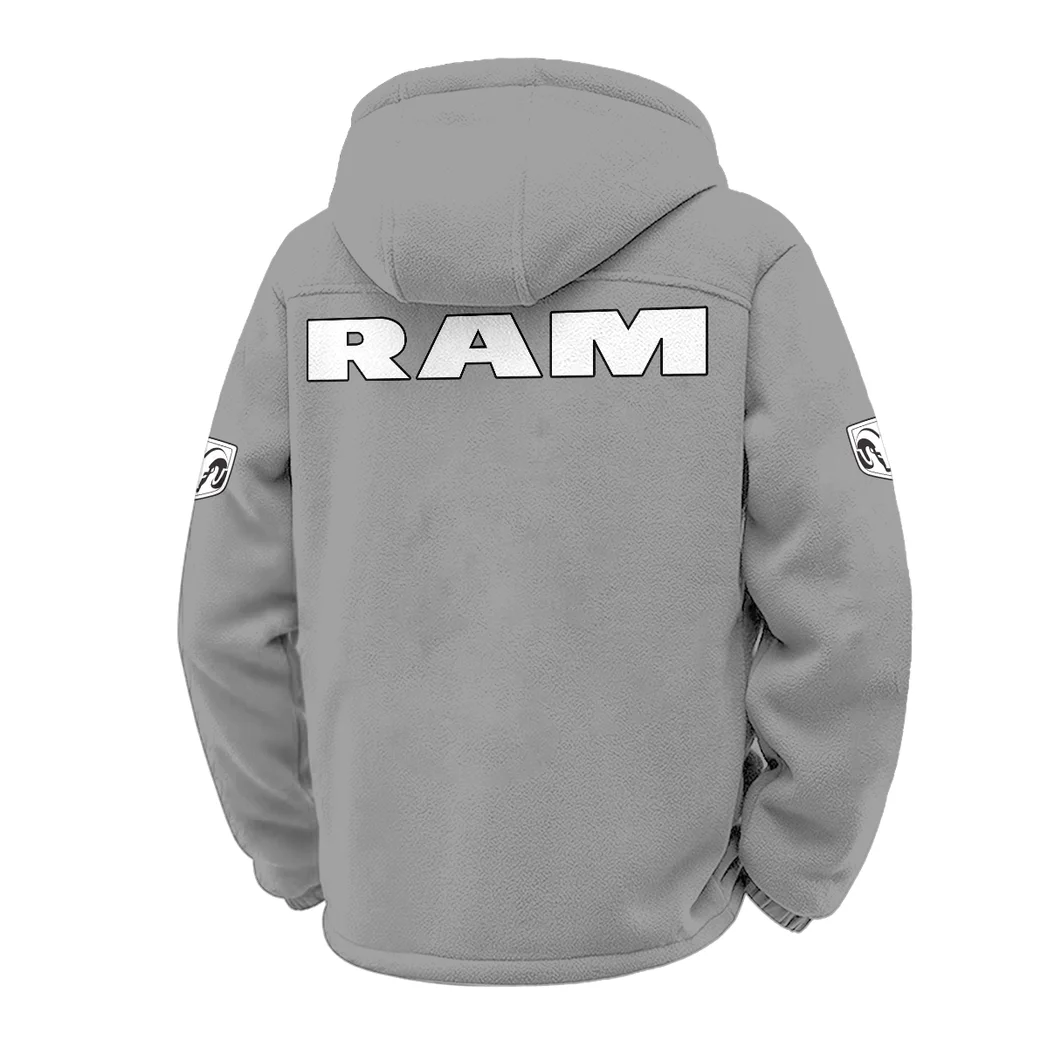 Utility Vehicle Winter Fleece Jacket, Anti-Pill Thermal Fleece HVN1451RT - Grey - Image 3