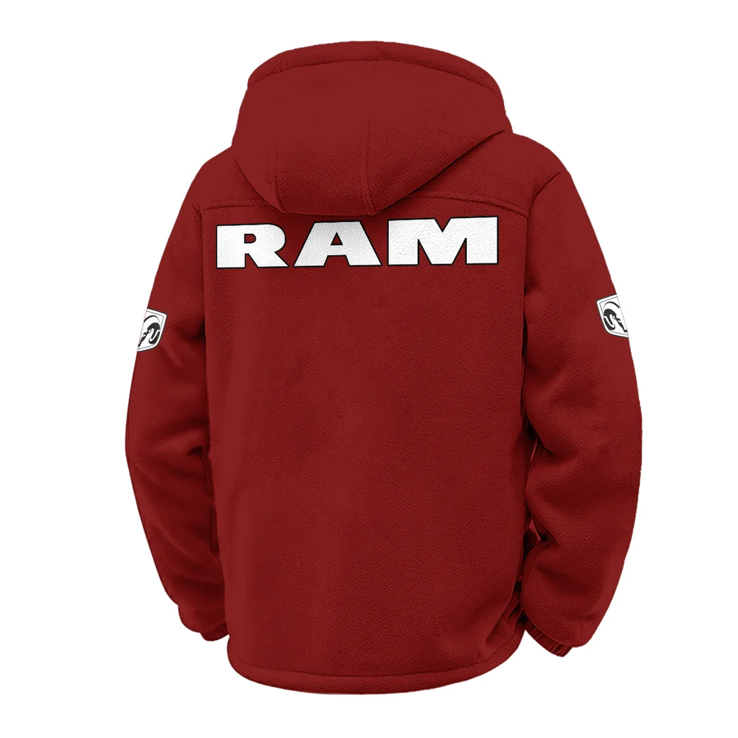 Utility Vehicle Winter Fleece Jacket, Anti-Pill Thermal Fleece HVN1451RT - Wine - Image 3