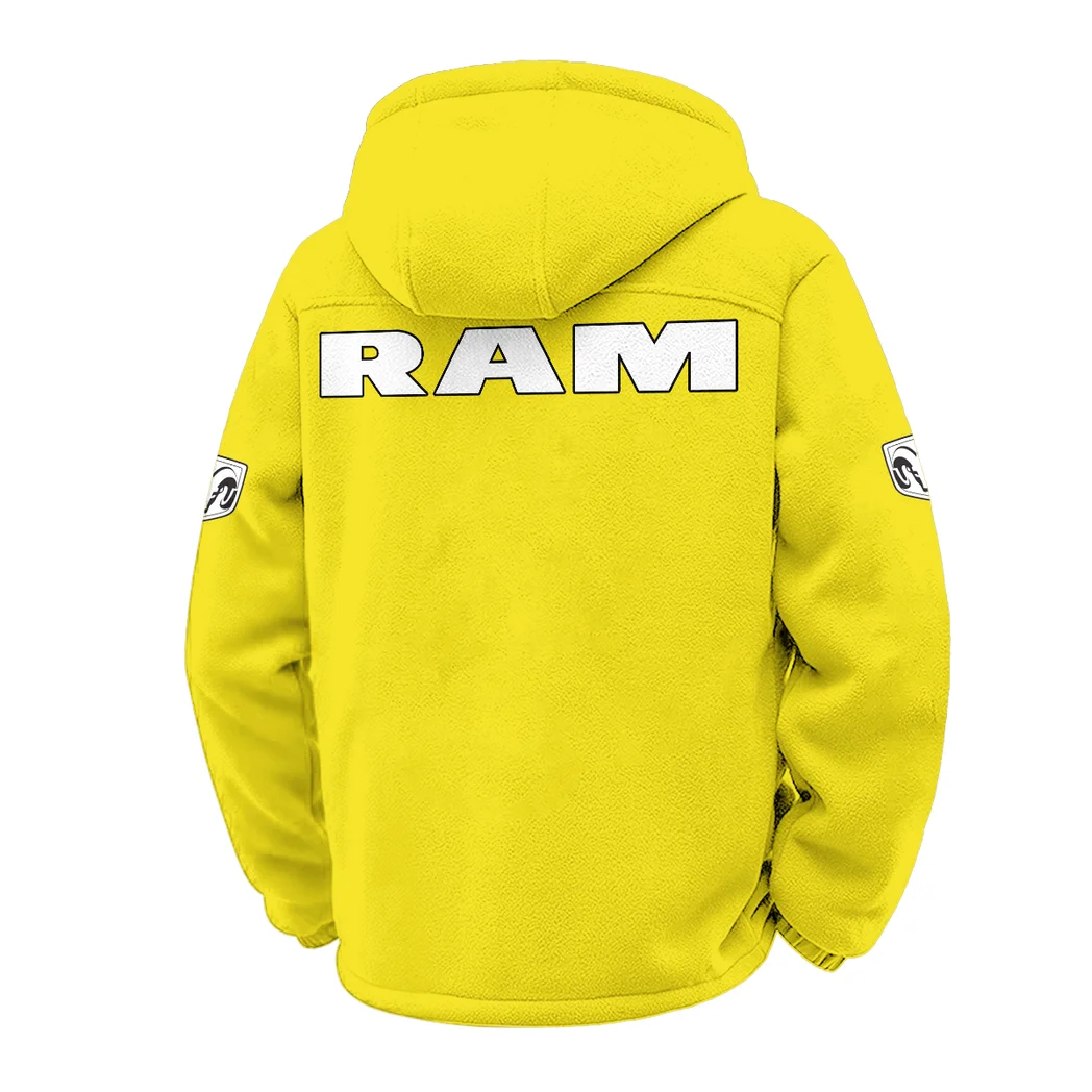Utility Vehicle Winter Fleece Jacket, Anti-Pill Thermal Fleece HVN1451RT - Yellow - Image 3