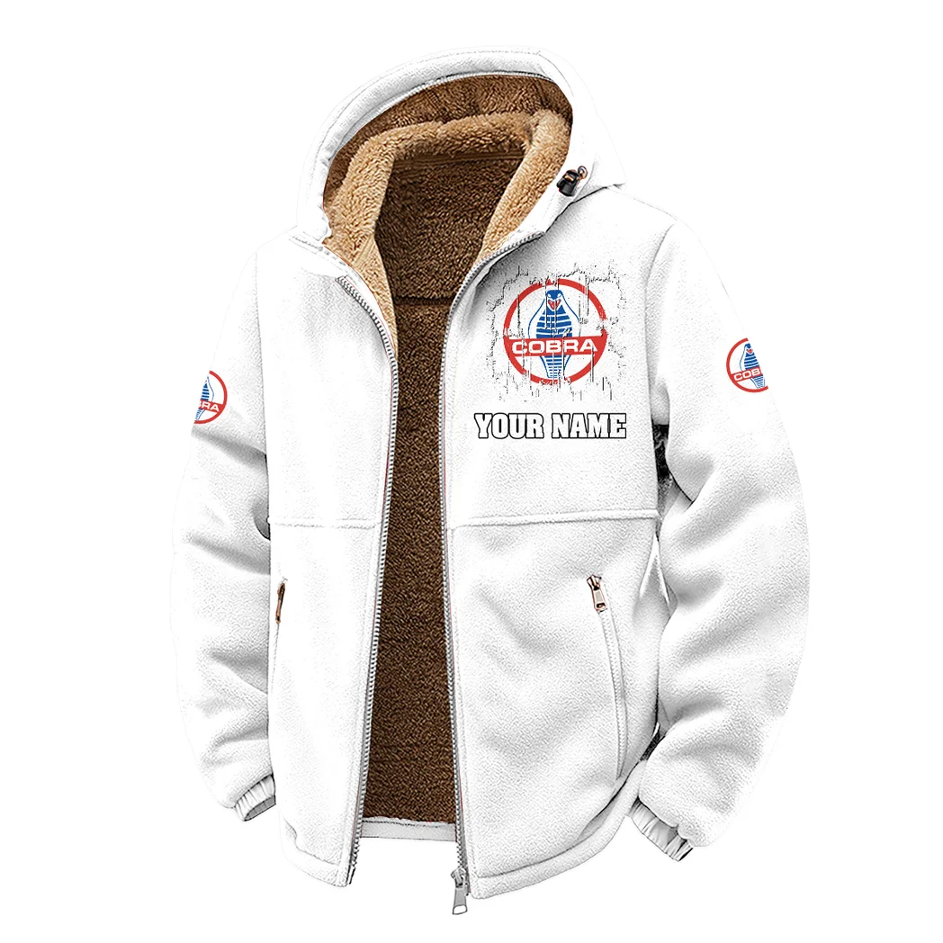 Iconic Performance Car Winter Fleece Jacket, High-Density Comfort Fleece HVN1451SH - White - Image 2