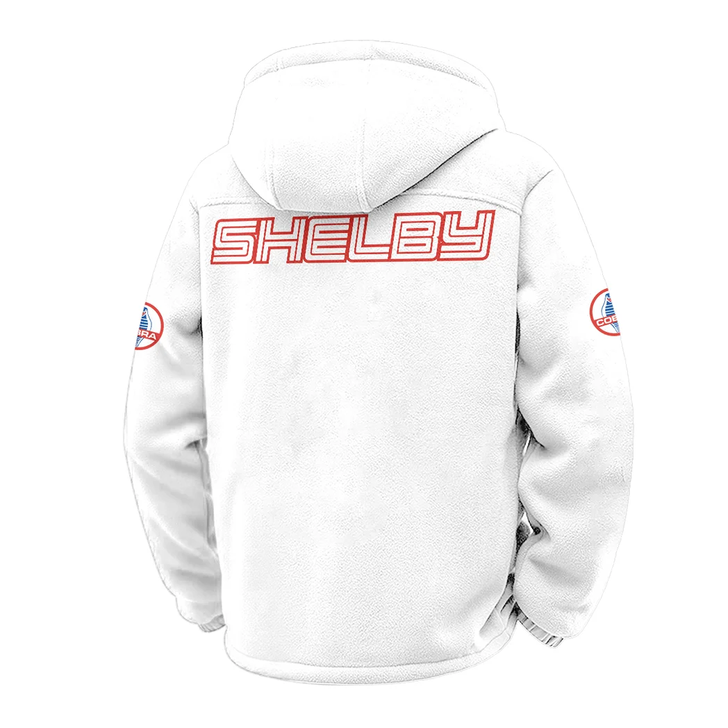 Iconic Performance Car Winter Fleece Jacket, High-Density Comfort Fleece HVN1451SH - White - Image 3
