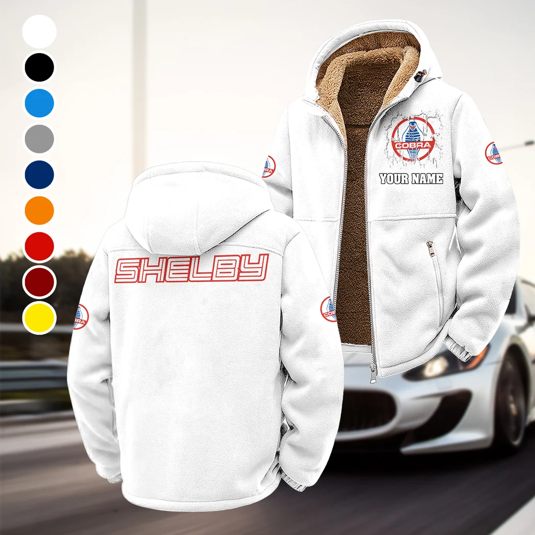 Iconic Performance Car Winter Fleece Jacket, High-Density Comfort Fleece HVN1451SH - White