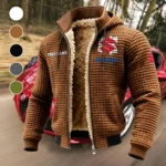 Street Racer Fleece-Lined Hooded Jacket, Brushed Interior Winter Jacket HVN1451SU - brown