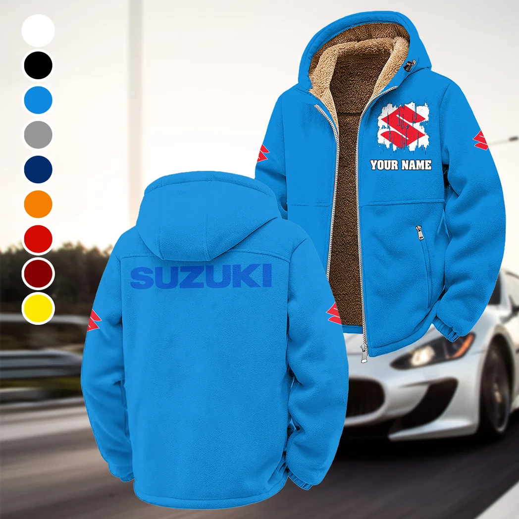 Street Racer Winter Fleece Jacket, Warm Core Loft Fleece HVN1451SU - Cyan