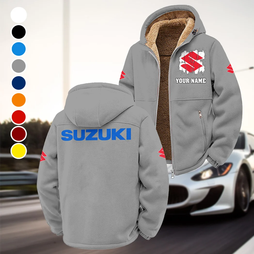 Street Racer Winter Fleece Jacket, Warm Core Loft Fleece HVN1451SU - Grey