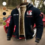 Futuristic Ride Fleece-Lined Hooded Jacket, High-Density Comfort Fleece HVN1451TE - Black