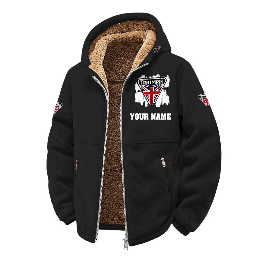 Freedom Rider Winter Fleece Jacket, Sherpa Lined Winter Fleece HVN1451TM - Black - Image 2