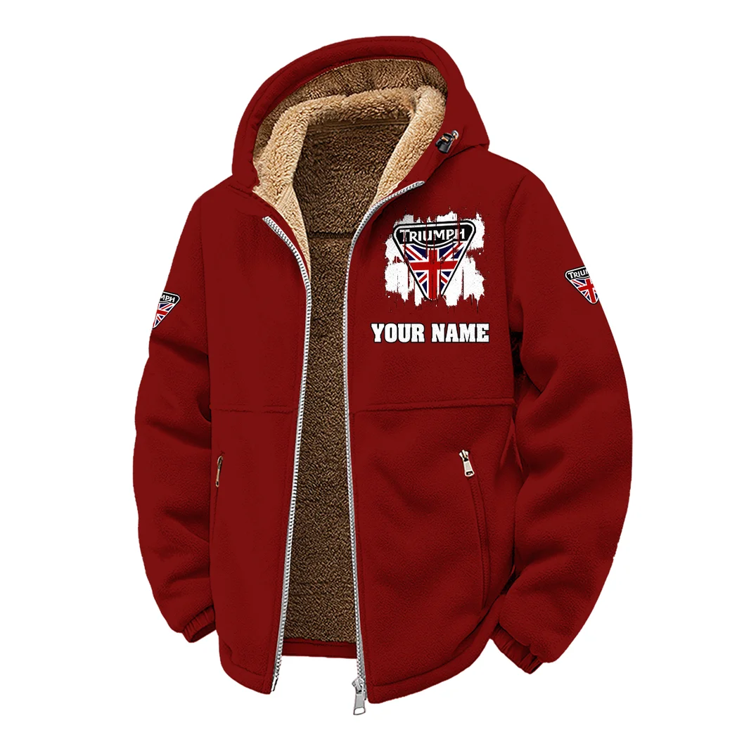 Freedom Rider Winter Fleece Jacket, Sherpa Lined Winter Fleece HVN1451TM - Wine - Image 2