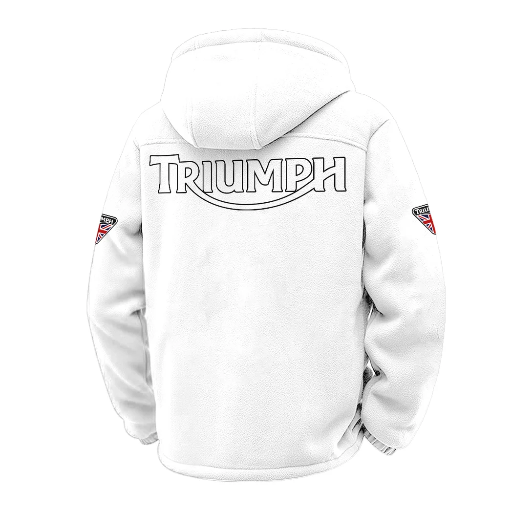 Freedom Rider Winter Fleece Jacket, Sherpa Lined Winter Fleece HVN1451TM - White - Image 3