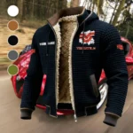 Field Tractor Fleece-Lined Hooded Jacket, Soft-Touch Thermal Outerwear HVN1451VE - Black