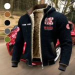 Touring Motorcycle Fleece-Lined Hooded Jacket, Warmth-Lock Fleece-Lined Zip HVN1451YA - Black