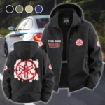 Touring Motorcycle Fleece Windbreaker Jacket, Cross-Training Wind Shell HVN1451YA - Black