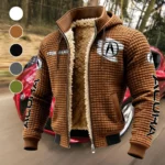 High-End Car Fleece-Lined Hooded Jacket, Endurance Sport Thermal Hoody HVN1452AC - brown