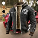 High-End Car Fleece-Lined Hooded Jacket, Endurance Sport Thermal Hoody HVN1452AC - Grey