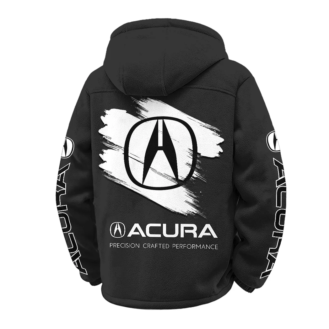 High-End Car Winter Fleece Jacket, Thermal Winter Fleece HVN1452AC - Black - Image 3
