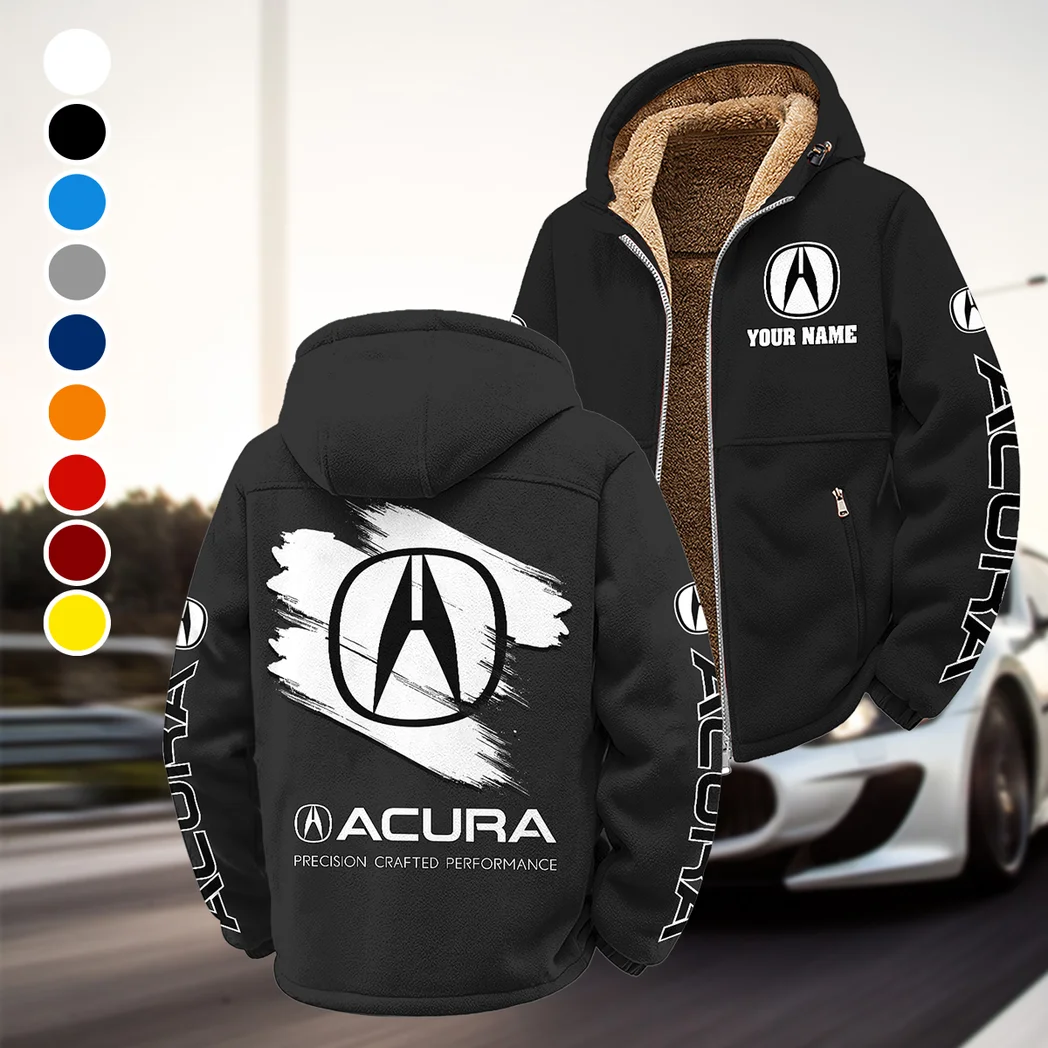 High-End Car Winter Fleece Jacket, Thermal Winter Fleece HVN1452AC - Black