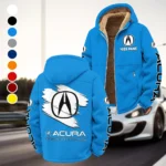 High-End Car Winter Fleece Jacket, Thermal Winter Fleece HVN1452AC - Cyan