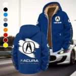 High-End Car Winter Fleece Jacket, Thermal Winter Fleece HVN1452AC - Navy