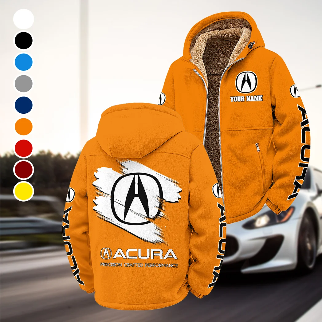 High-End Car Winter Fleece Jacket, Thermal Winter Fleece HVN1452AC - Orange