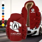 High-End Car Winter Fleece Jacket, Thermal Winter Fleece HVN1452AC - Wine