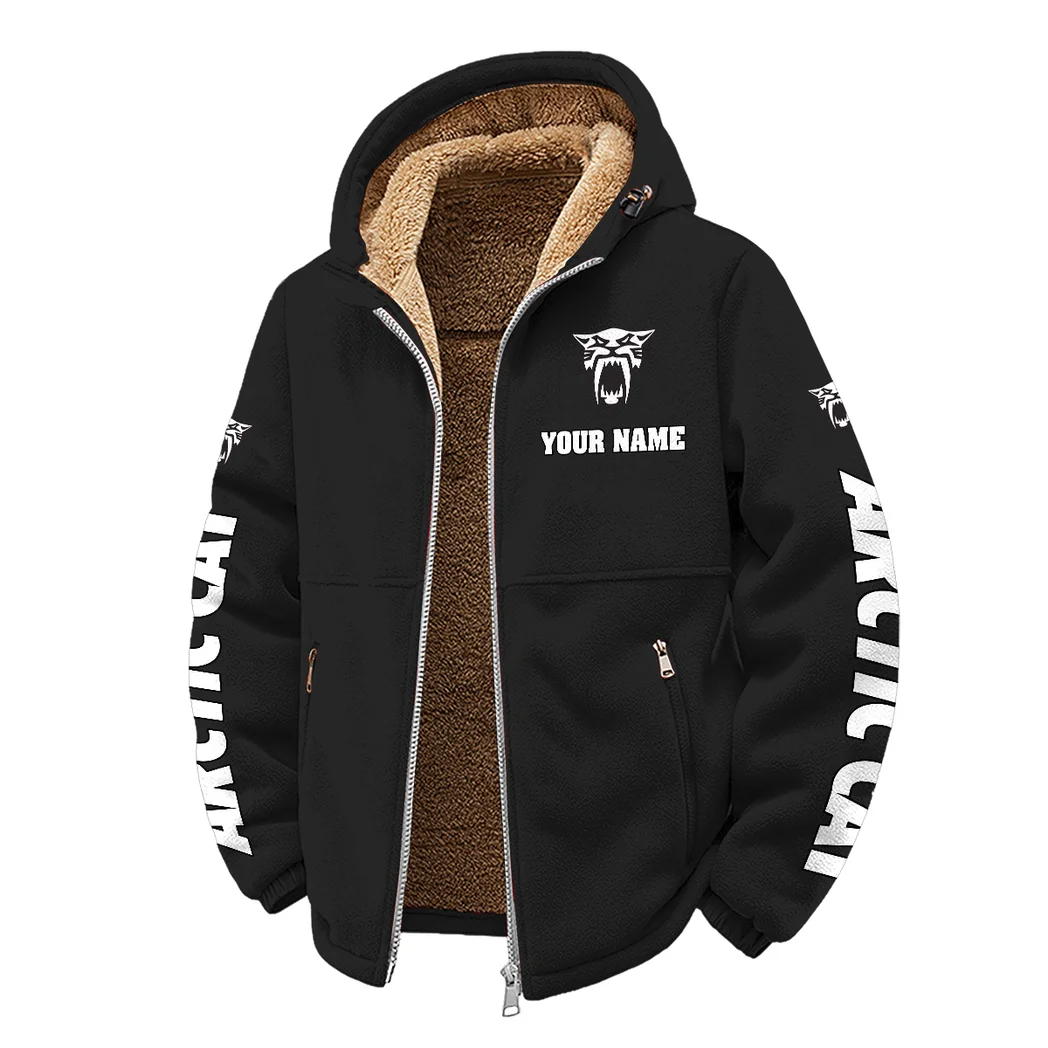 Trail Rider Machine Winter Fleece Jacket, Extreme Cold Fleece Coat HVN1452AR - Black - Image 2