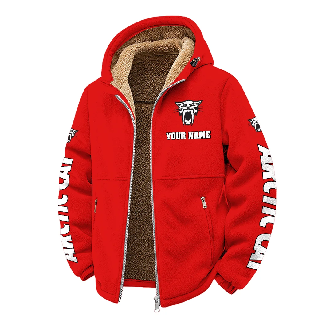 Trail Rider Machine Winter Fleece Jacket, Extreme Cold Fleece Coat HVN1452AR - Red - Image 2