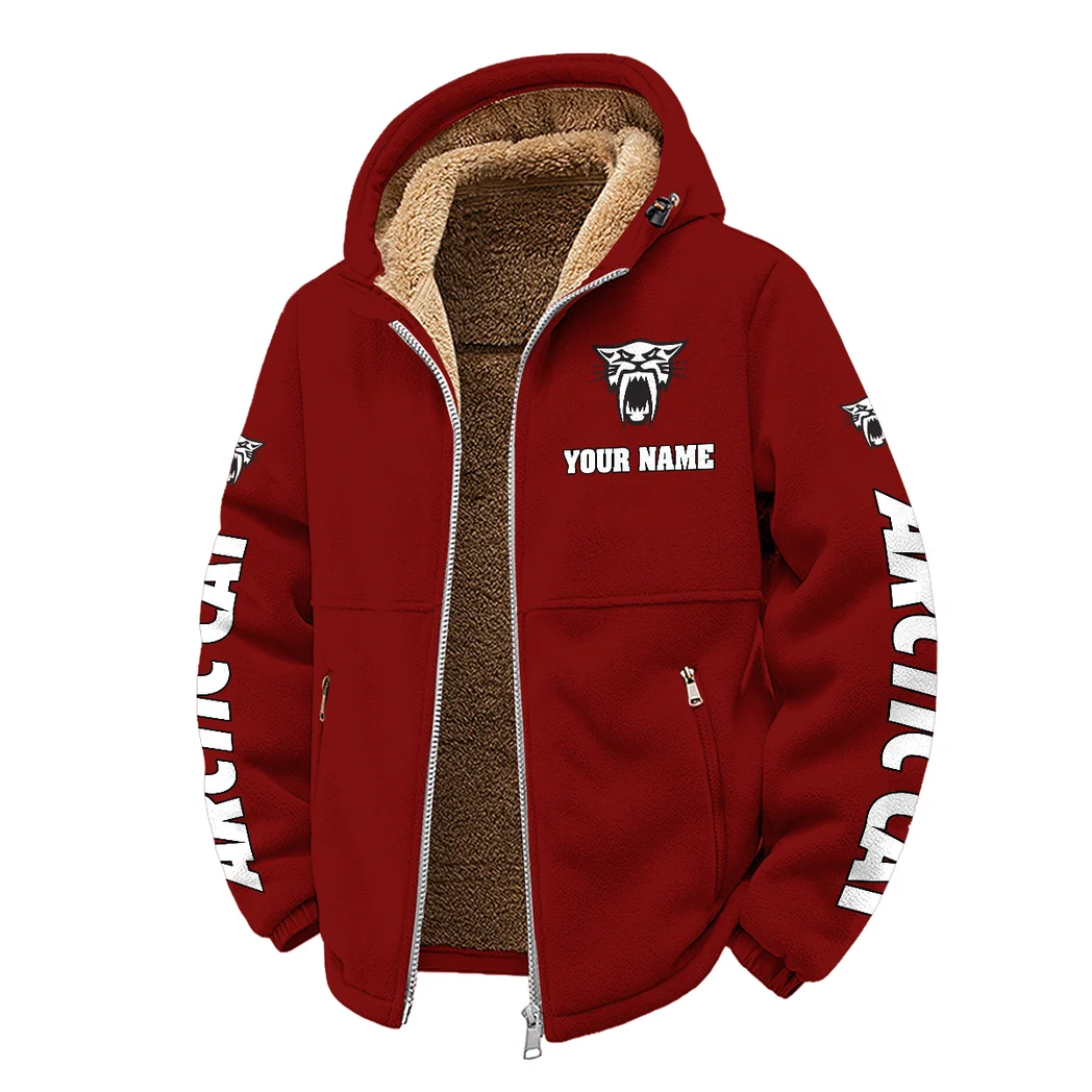 Trail Rider Machine Winter Fleece Jacket, Extreme Cold Fleece Coat HVN1452AR - Wine - Image 2