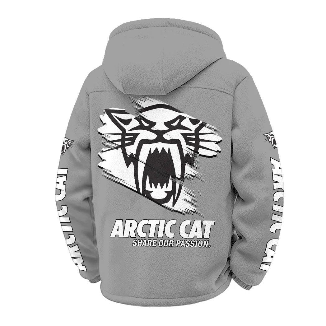 Trail Rider Machine Winter Fleece Jacket, Extreme Cold Fleece Coat HVN1452AR - Grey - Image 3
