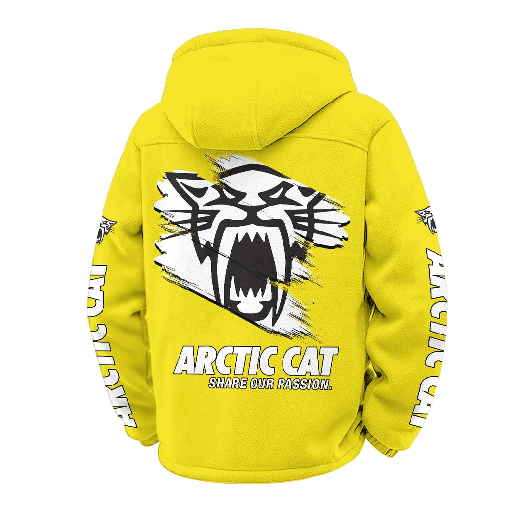 Trail Rider Machine Winter Fleece Jacket, Extreme Cold Fleece Coat HVN1452AR - Yellow - Image 3