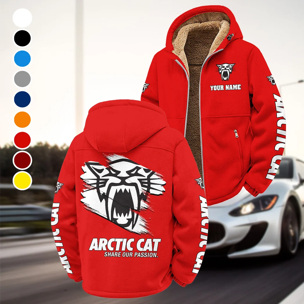 Trail Rider Machine Winter Fleece Jacket, Extreme Cold Fleece Coat HVN1452AR - Red