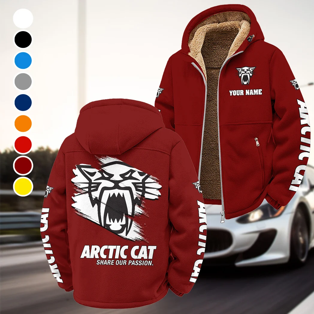 Trail Rider Machine Winter Fleece Jacket, Extreme Cold Fleece Coat HVN1452AR - Wine