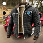 Racing Car Fleece-Lined Hooded Jacket, Multi-Sport Winter Active Top HVN1452BM - Grey