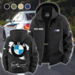 Racing Car Fleece Windbreaker Jacket, Core-Warmth Windbreaker HVN1452BM - Black