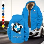 Racing Car Winter Fleece Jacket, Insulated Sport Hoody HVN1452BM - Cyan