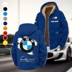 Racing Car Winter Fleece Jacket, Insulated Sport Hoody HVN1452BM - Navy