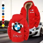 Racing Car Winter Fleece Jacket, Insulated Sport Hoody HVN1452BM - Red