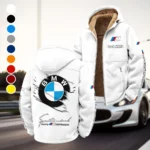 Racing Car Winter Fleece Jacket, Insulated Sport Hoody HVN1452BM - White