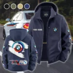 Racing Car Fleece Windbreaker Jacket, Windproof Fleece Hybrid HVN1452BM - Navy