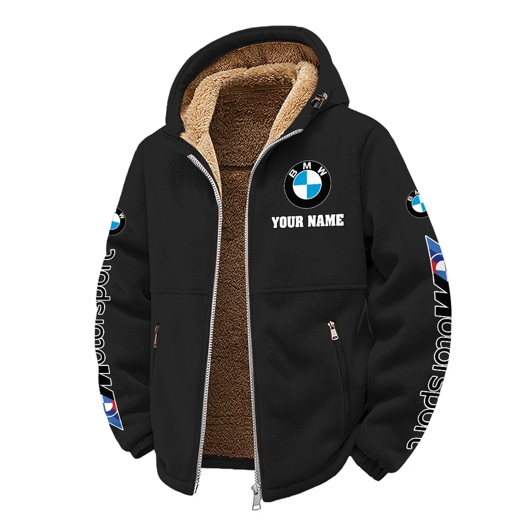 Racing Car Winter Fleece Jacket, Sub-Zero Fleece Jacket HVN1452BM - Black - Image 2