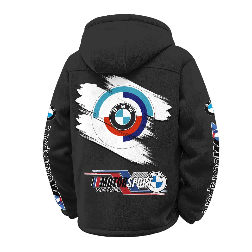 Racing Car Winter Fleece Jacket, Sub-Zero Fleece Jacket HVN1452BM - Black - Image 3