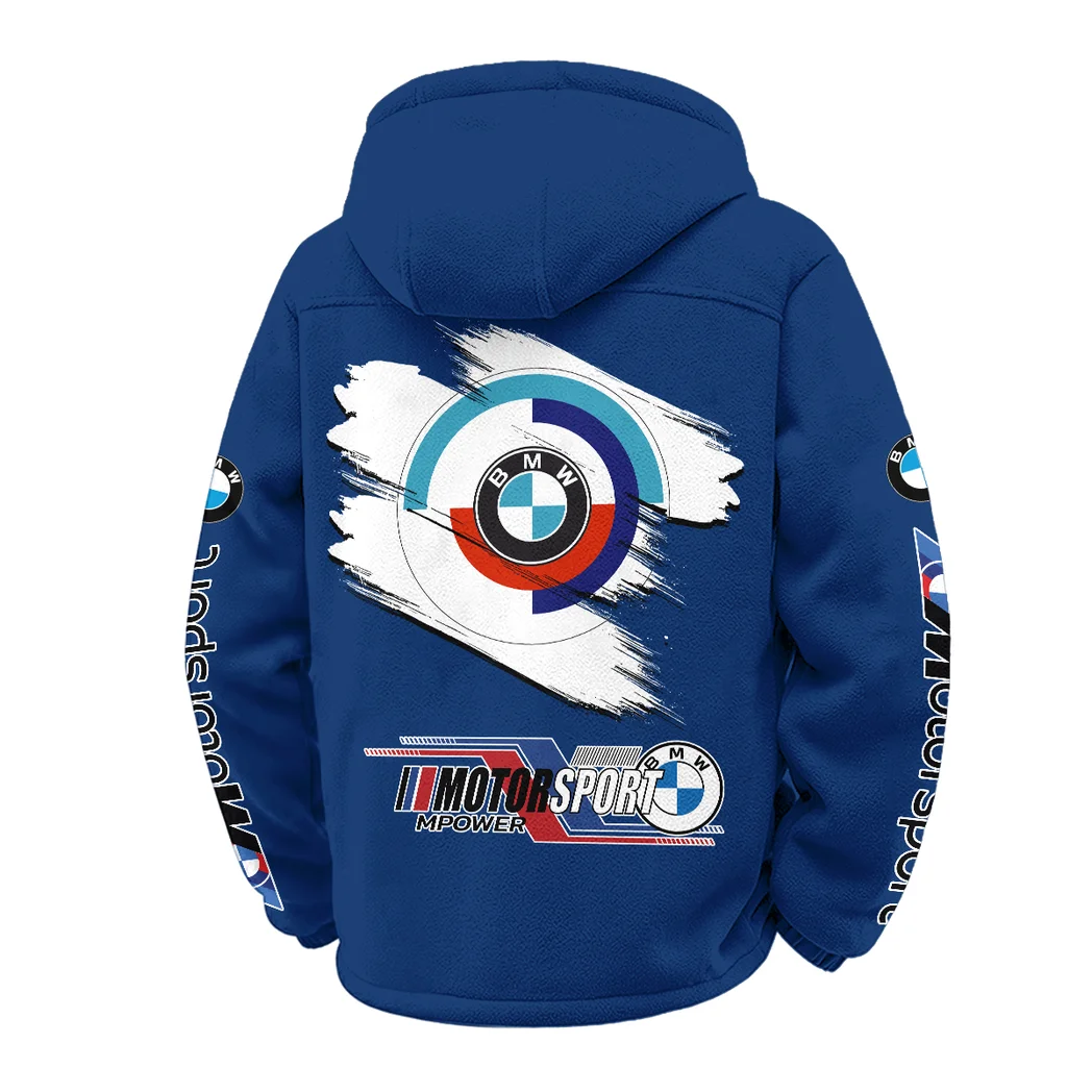 Racing Car Winter Fleece Jacket, Sub-Zero Fleece Jacket HVN1452BM - Navy - Image 3