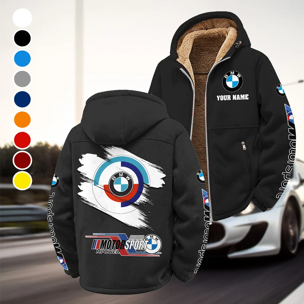 Racing Car Winter Fleece Jacket, Sub-Zero Fleece Jacket HVN1452BM - Black