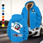 Racing Car Winter Fleece Jacket, Sub-Zero Fleece Jacket HVN1452BM - Cyan