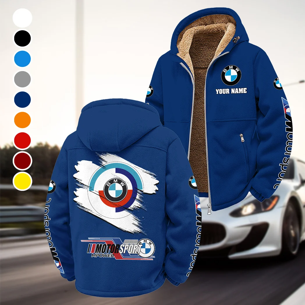 Racing Car Winter Fleece Jacket, Sub-Zero Fleece Jacket HVN1452BM - Navy